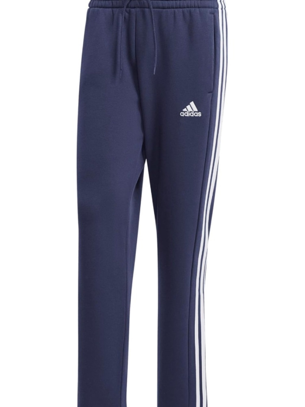 Adidas Essentials 3-Stripes Fleece Open Hem Pants Legend Ink Navy X-SMALL💙NWT✨